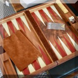 Y04. Wood backgammon set. Made in Italy. 